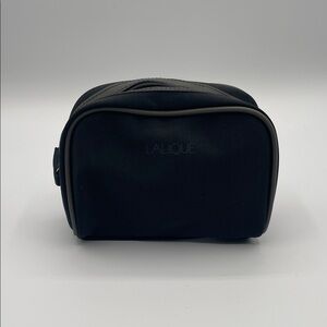 LALIQUE CHARCOAL GREY ZIP POUCH